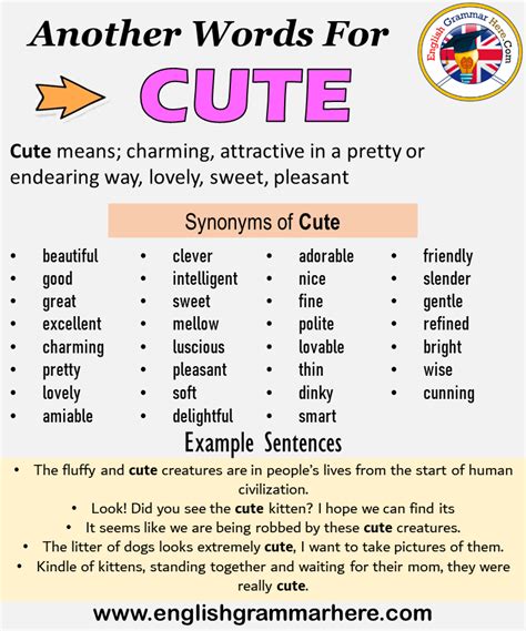 cute synonym